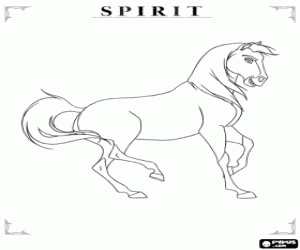 desenho de Spirit, o corcel indomável para colorir