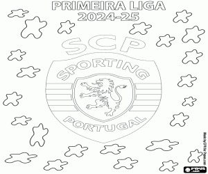 desenho de Sporting CP, campeão 2024-2025 para colorir