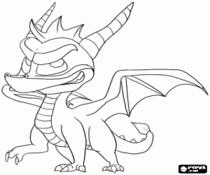 desenho de Spyro, um dragão jovem para colorir