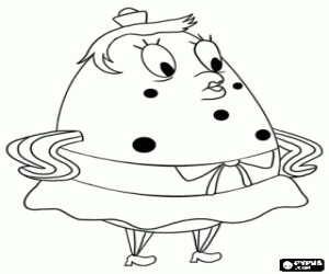 desenho de Sra. Puff, personagem de Bob Esponja para colorir