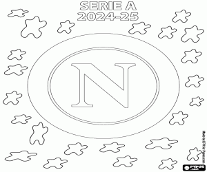 desenho de SSC Napoli, Serie A 2024-2025 para colorir