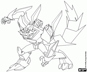 desenho de Steeljaw, o novo líder dos Decepticons para colorir
