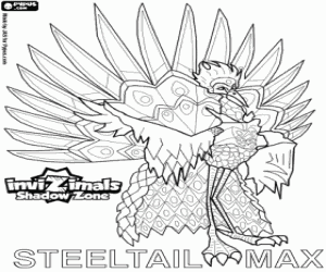 desenho de Steeltail Max, Invizimals A nova dimensão para colorir