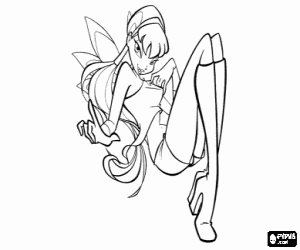 desenho de Stella, fada princesa de Winx Club para colorir