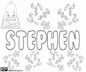 desenho de Stephen, variante de Steven para colorir