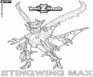desenho de Stingwing Max, um dos Invizimals para colorir