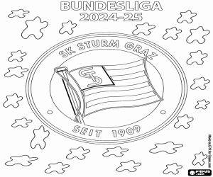desenho de Sturm Graz, Bundesliga 2024-2025 para colorir