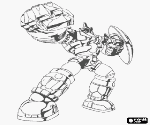 desenho de Subterra Gorem, Bakugan de Julie para colorir