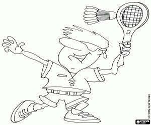 desenho de Um sucesso no badminton para colorir