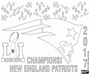 desenho de Super Bowl New England Patriots para colorir