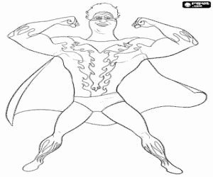 desenho de O super-herói Titan de Megamente para colorir