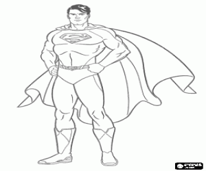 desenho de Super-Homem, o Homem de Aço para colorir