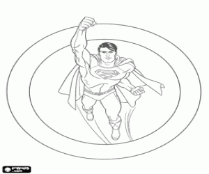 desenho de Superman, um famoso super-herói para colorir