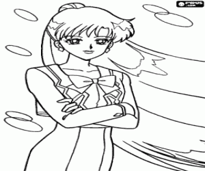 desenho de Susana Melo é Sailor Plutão para colorir