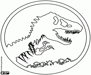 desenho de O símbolo de Jurassic Park para colorir
