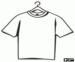 desenho de T-shirt ou Camiseta para decorar para colorir