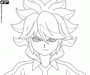 desenho de Taiyou, um jogador de futebol do anime para colorir