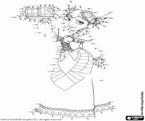 desenho de Talia, um desenho de ponto a ponto para colorir