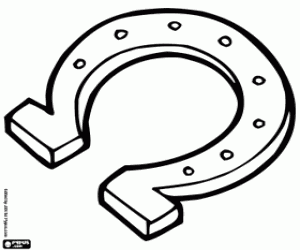 desenho de Um talismã, uma ferradura para colorir