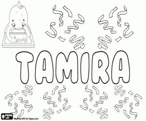 desenho de Tamira, variante de Tamara para colorir