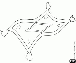 desenho de O tapete voador de Aladdin para colorir