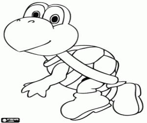 desenho de Uma tartaruga Koopa Troopa para colorir