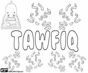 desenho de Tawfiq, variante de Toufik para colorir