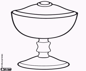desenho de Taça de incenso do rei Gaspar para colorir