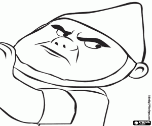 desenho de Tebaldo, o gnomo vermelho mais forte para colorir