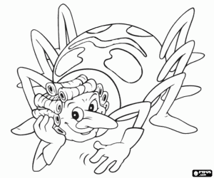 desenho de Tecla a aranha para colorir