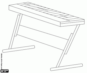 desenho de Um teclado eletrônico para colorir