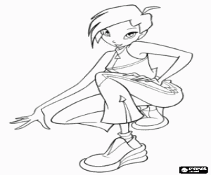 desenho de Tecna, uma fada Winx Club para colorir