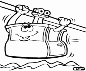 desenho de Teleférico para colorir