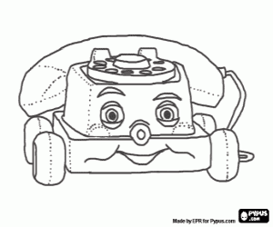 desenho de Um telefone de brinquedo para colorir
