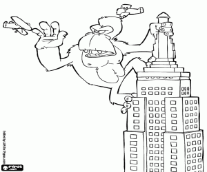 desenho de O temível gorila King Kong para colorir