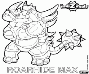 desenho de O temível Invizimal Roarhide Max para colorir