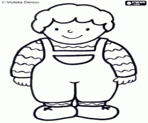 desenho de Teo, personagem de Violeta Denou para colorir