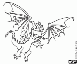 desenho de Terror Terrível, o pequeno dragão para colorir