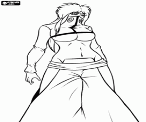 desenho de Tier Harribel, personagem de Bleach para colorir