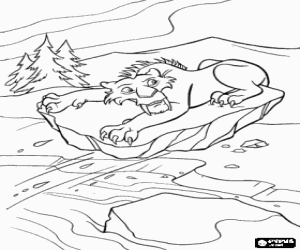 desenho de O tigre Diego em perigo para colorir