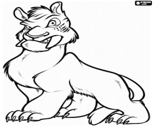 desenho de O tigre do filme Os Croods para colorir