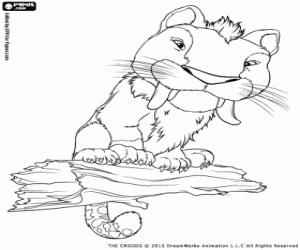 desenho de O tigre estranho dos Croods para colorir