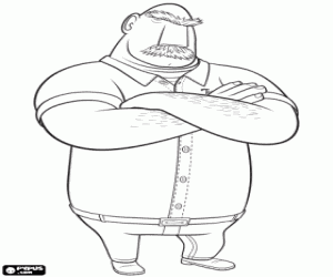 desenho de Tim Lockwood, o pai de Flint para colorir