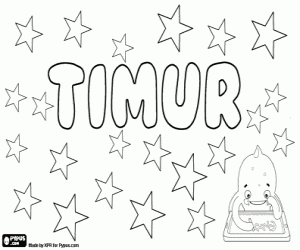 desenho de Timur, variante do Temur para colorir