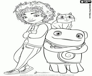 desenho de Tip, Oh e Porquinho, os protagonistas para colorir