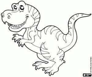 desenho de Tiranossauro rex para colorir