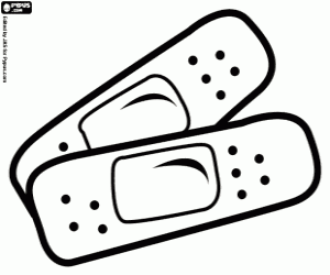 desenho de Tiras para a cicatrização de feridas cutâneas para colorir