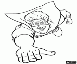 desenho de Titan voandor como o Super-homem para colorir