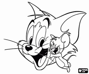 desenho de Tom e Jerry para colorir