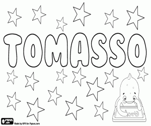 desenho de Tomasso, variante de Tomaso para colorir